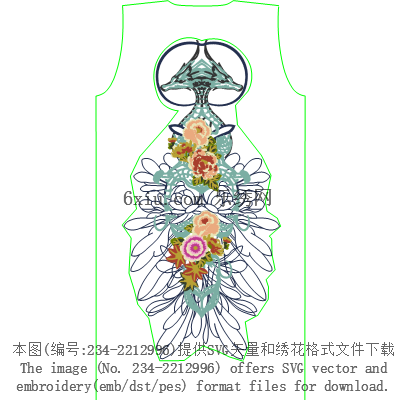 svg矢量绣花图下载