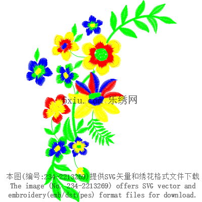 svg矢量绣花图下载