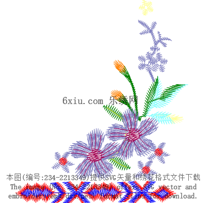 svg矢量绣花图下载