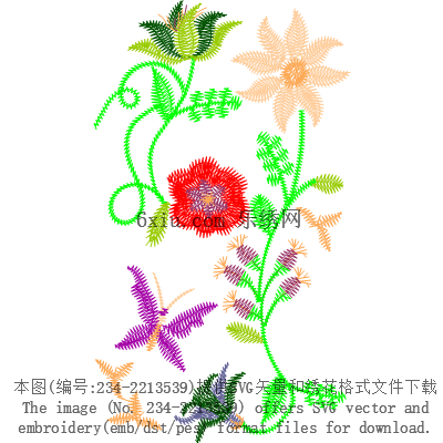 svg矢量绣花图下载
