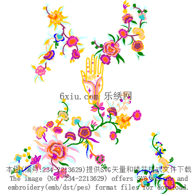 svg矢量绣花图下载
