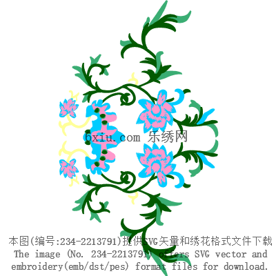 svg矢量绣花图下载