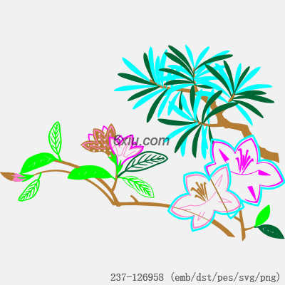svg矢量绣花图下载