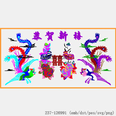 svg矢量绣花图下载