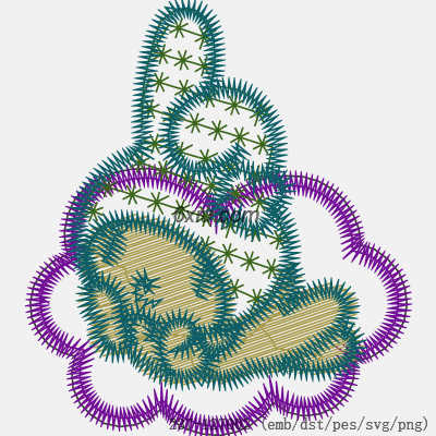 svg矢量绣花图下载
