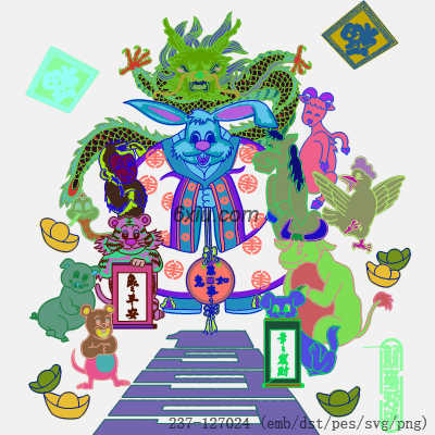 svg矢量绣花图下载