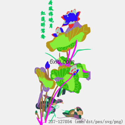 svg矢量绣花图下载