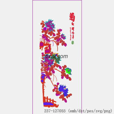 svg矢量绣花图下载