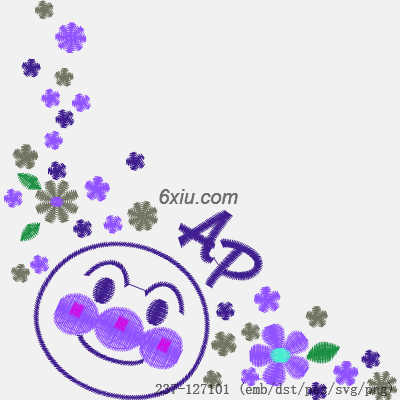 svg矢量绣花图下载