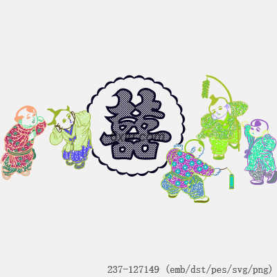 svg矢量绣花图下载