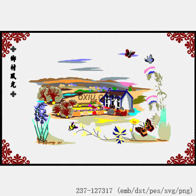 svg矢量绣花图下载