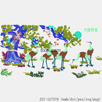 svg矢量绣花图下载