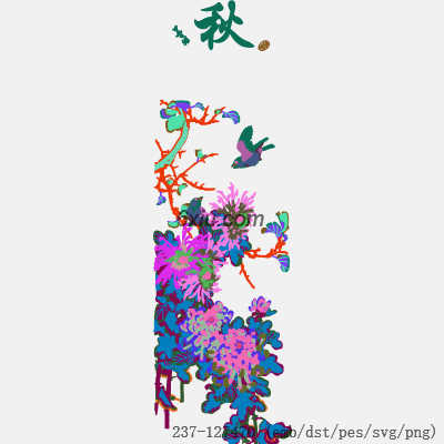 svg矢量绣花图下载