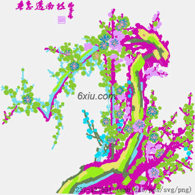 svg矢量绣花图下载