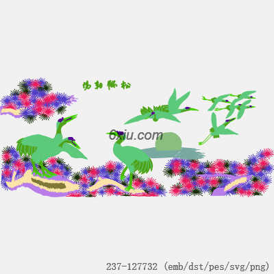 svg矢量绣花图下载