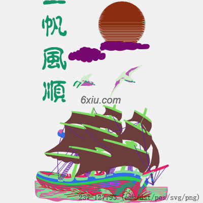 svg矢量绣花图下载