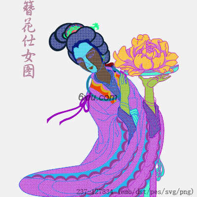 svg矢量绣花图下载