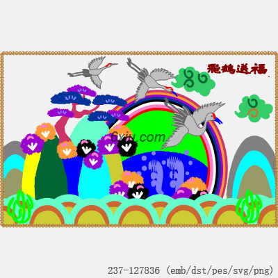 svg矢量绣花图下载