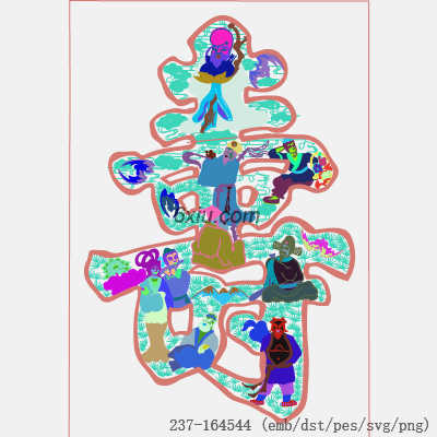 svg矢量绣花图下载