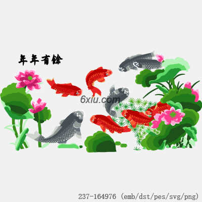 svg矢量绣花图下载