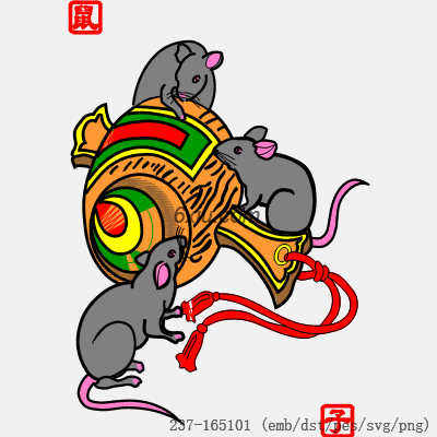 svg矢量绣花图下载