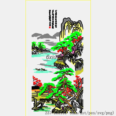 svg矢量绣花图下载
