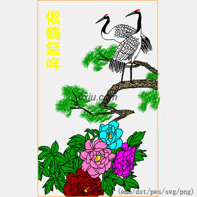 svg矢量绣花图下载