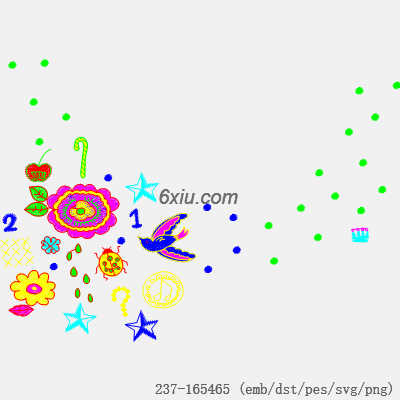 svg矢量绣花图下载