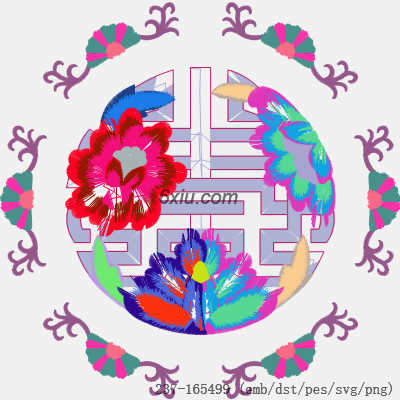 svg矢量绣花图下载