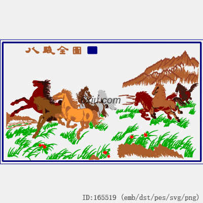 svg矢量绣花图下载