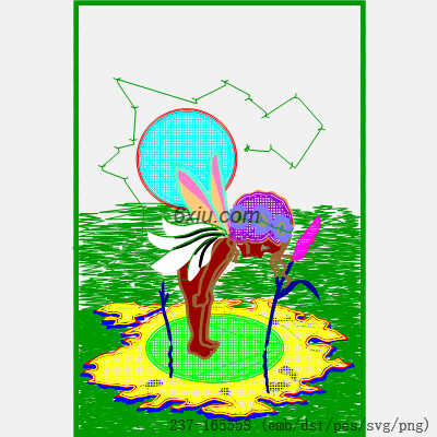 svg矢量绣花图下载