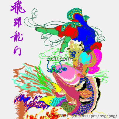 svg矢量绣花图下载