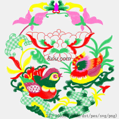 svg矢量绣花图下载