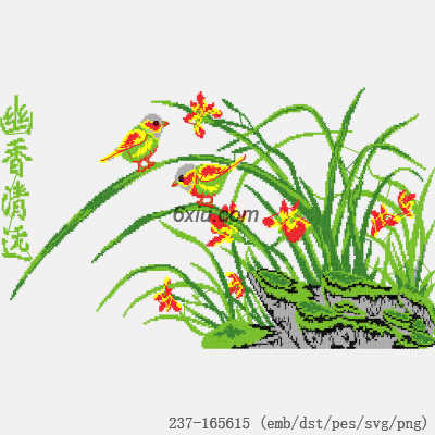 svg矢量绣花图下载