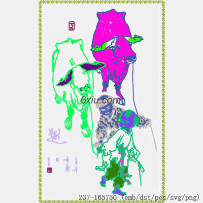 svg矢量绣花图下载