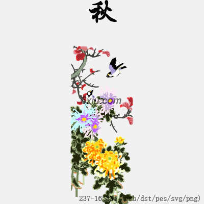 svg矢量绣花图下载