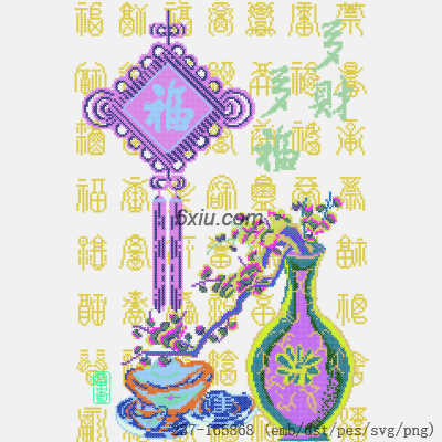 svg矢量绣花图下载