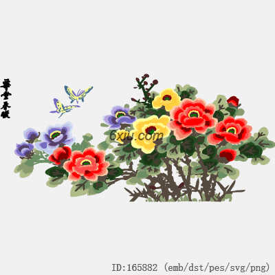 svg矢量绣花图下载