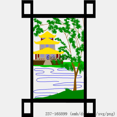 svg矢量绣花图下载