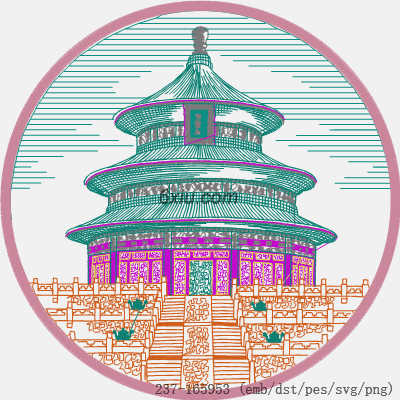 svg矢量绣花图下载