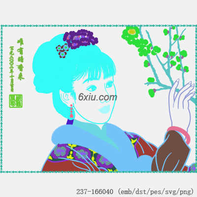 svg矢量绣花图下载