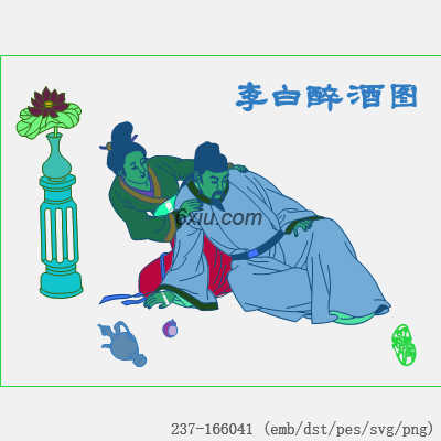 svg矢量绣花图下载