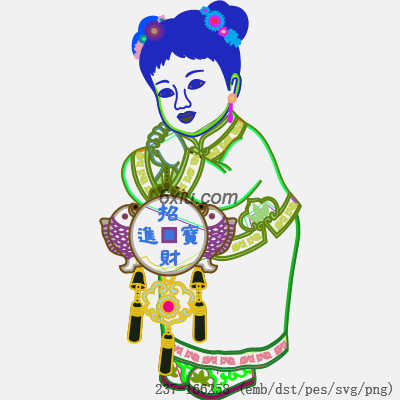 svg矢量绣花图下载