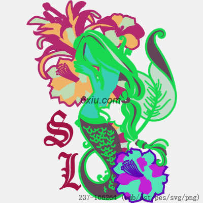 svg矢量绣花图下载