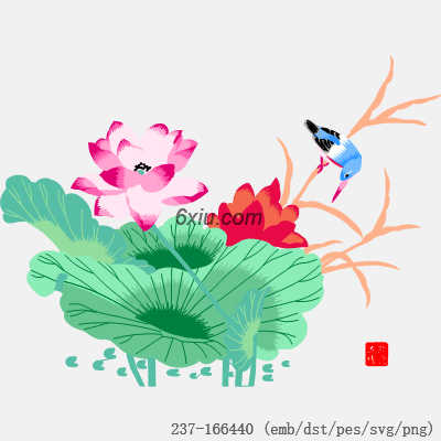 svg矢量绣花图下载