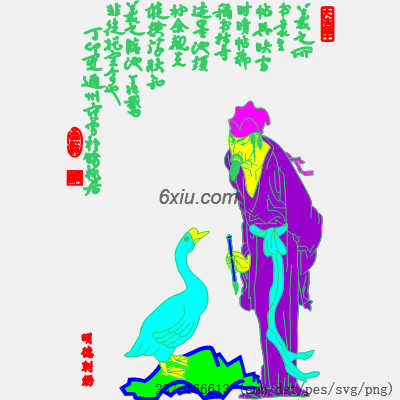 svg矢量绣花图下载