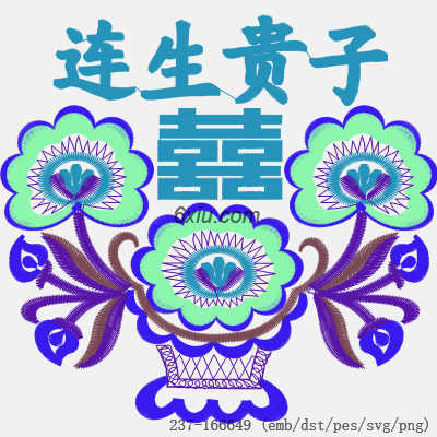 svg矢量绣花图下载
