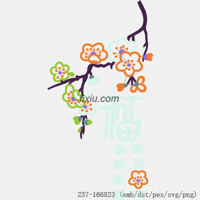 svg矢量绣花图下载