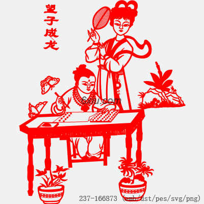 svg矢量绣花图下载