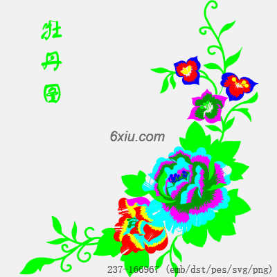 svg矢量绣花图下载